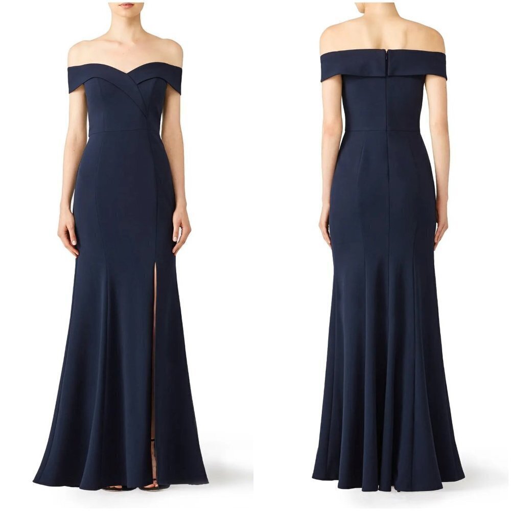 LM Collection Navy Blue Sweetheart Formal Gown $258
